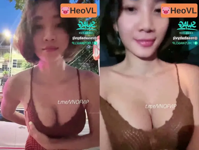 Em rosababy vú to chụp hình, thay đồ ngoài phố